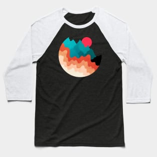 Minimalist Abstract Nature Art #62 Mountains Baseball T-Shirt